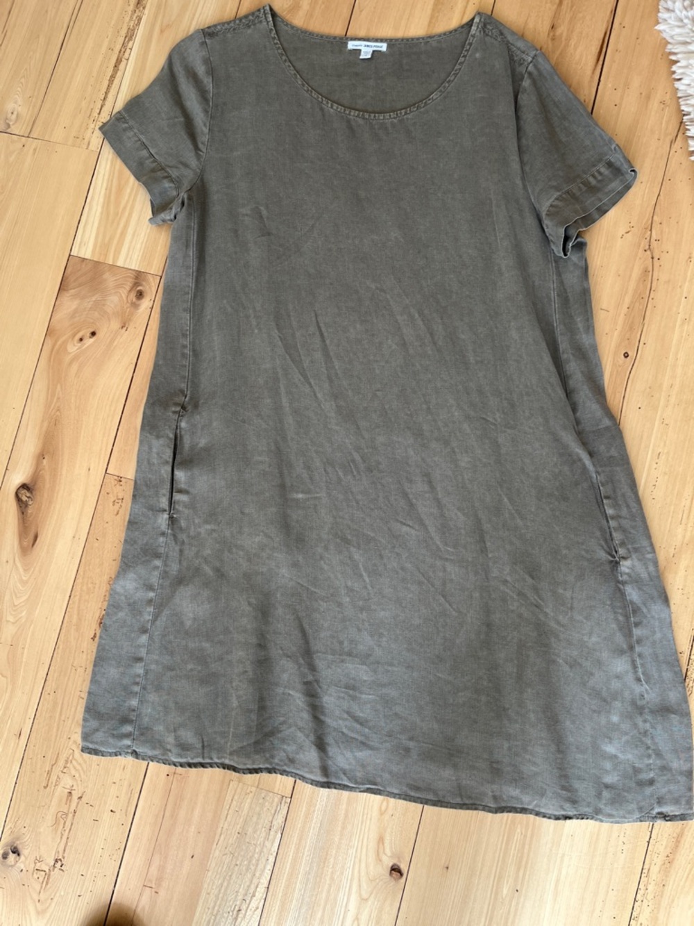 James Perse Olive Green Linen dress